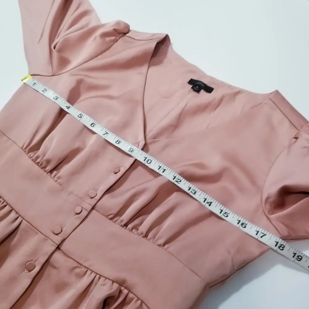 J. Crew Button Front A-Line Midi Dress